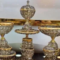 سرویس پذیرایی کریستال ۱۲ نفره نو آکبند داخل کارتن