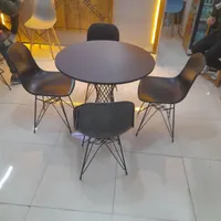 میز و صندلی مشکی دست ۴ نفره ۴۲۵۰|میز و صندلی غذاخوری|مشهد, کوی سیدی|دیوار