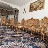 مبل سلطنتی 9نفره سالم وزیبا ویک تابلو|مبلمان خانگی و میز عسلی|تویسرکان, |دیوار