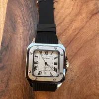 ساعت کارتیر سانتوس بند رابر و چرمی