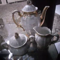 سرویس دونه برنجی آبی و ست قوری قندان شکرریز و ...|ظروف سرو و پذیرایی|تهران, شهرک فردوس (حسینی)|دیوار