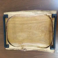 سینی چوب روستیک اردو خوری مزه