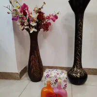 ۲ عددگلدان بزرگ تزئینی و۲ عددکوزه کوچک دکوری