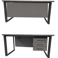 میز  سایز160/75 3کشو فول ام دی اف و فلز