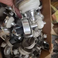 دیوار کوب قدیمی ترکیب استیل و سنگ مرمر|لوستر و چراغ آویز|تهران, منیریه|دیوار