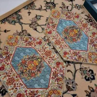 ترمه تمام ابریشم عدل ۵ تکه طرح گل فرنگ|پرده، رانر، رومیزی|تهران, فرمانیه|دیوار