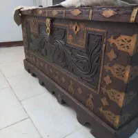 صندوق عتیقه انتیک چوبی ۳۰۰ساله ابنوس
