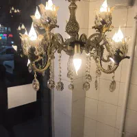 لوستر ۱۰ شاخه تمام برنز