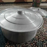 دو عددقابلمه و یک عدد ماهیتابه و دو سینی و صندلی|ظروف پختوپز|بندرعباس, |دیوار