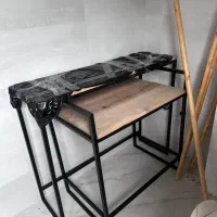 فروش دو کنسول با چوب گردو کوچک ۴، بزرگ ۵ میلیون|بوفه، ویترین، کنسول|رامسر, |دیوار