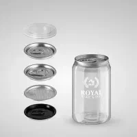 بطری پلاستیکی کن رویال 350سی سی درب سیل شونده (پت)