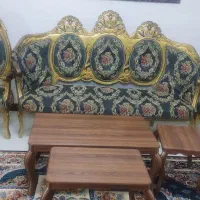 مبل فرحی ۹ نفره و ۴ عدد جلو‌مبلی|مبلمان خانگی و میز عسلی|اسلام‌‌آباد غرب, |دیوار