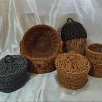 سبد حصیری پلاستیکی