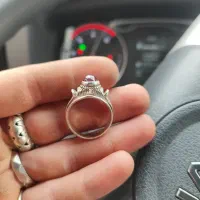 انگشتر نقره نگین یاقوت