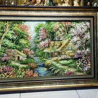 تابلو فرش باغ گیلاس آبشار|تابلو فرش|تهران, علم و صنعت|دیوار