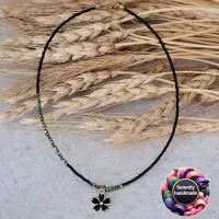 چوکر نیمه کریستال گل