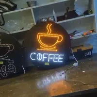 تابلو ال دی قهوه اسپرسو شکل فنجون مارکت