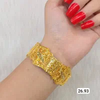 دستبند نقره طرح بحرینی ابکاری طلا|جواهرات|کرمانشاه, |دیوار