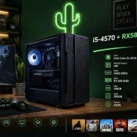 کیس اقتصادی نسل ۴ با RX580 8gig XFX