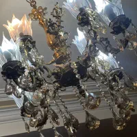 دو عدد لوستر برنز ۴شاخه ۸لامپی