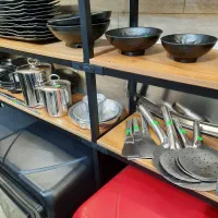 کفگیر ملاقه بزرگ استیل آبگردان کاردک جای نان