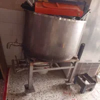 پاتیل شیر استیل با شیر اهرمی استیل ۲۰۰لیتری