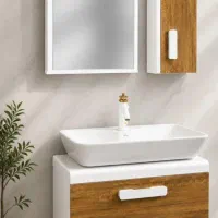 فول ست روشویی + کابین+ آیینه + رویه. تولیدی pvc