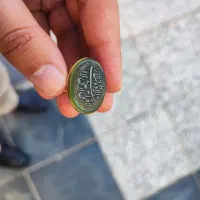 انگشتر عقیق دست ساز کاهویی خطی