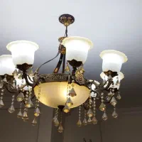 لوستر ۸ شاخه سالم رنگ آنتیک