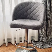 ۳عدد صندلی اپن جک دار چرخشی پارچه ای در حد نو