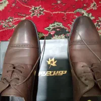 کفش چرم طبیعی نوین چرم در حد نو سایز 45