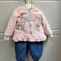 ست کاپشن وشلوار ست تو‌کرکی نو دخترانه