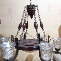 ۲ عدد لوستر چوبی