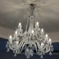 لوستر باکارات وارداتی ۱۲ شاخه نو نو ۳ روز نصب شده