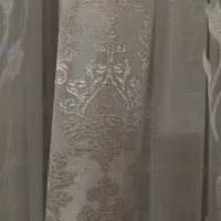 پرده حریر شیشه ای زرکوب|پرده، رانر، رومیزی|کرج, کوی زنبق|دیوار