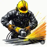 به یک جوشکار co2 و فنی کار در گارگاه تولیدی