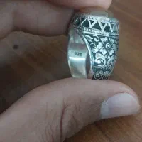 انگشتر نقره عقیق قلمکاری