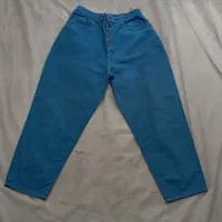 شلوار کتان آبی نفتی