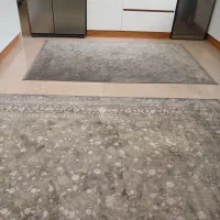 فرش ۹ متری طوسی سبز طرح مدرن