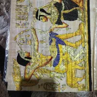 تابلو عادل غبور رو چوب پاپیروس