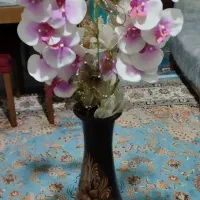 گل با گلدان