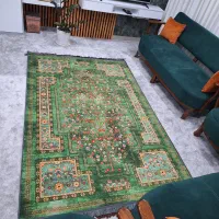 فرش کلکسیونی سبز درباری|فرش|اصفهان, کوی شهید کشوری|دیوار