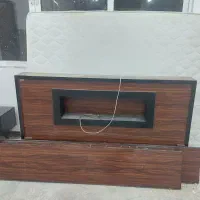 تختخواب دونفره چوب سامان+تشک رویال اصل