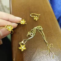 نیم ست طلا دخترونه تا 9سال نو نو