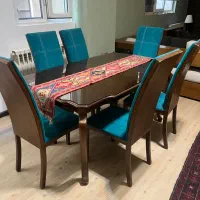 میز نهار خوری ۶ نفره بسیار تمیز چوب راش|میز و صندلی غذاخوری|تهران, زعفرانیه|دیوار