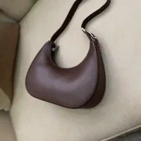 کیف دوشی مدل قایقی یا ماه قهوه ای ترند نو نو