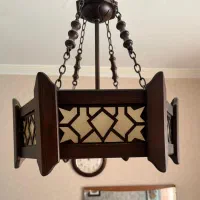 لوستر و دیوارکوب چوبی