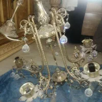 لوستر برنز 5 شاخه سالم سالم|لوستر و چراغ آویز|تهران, سعادت‌آباد|دیوار