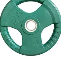 1عدد صفحه هالتر فرمانی رنگی سبز ۱۵ کیلوگرمی|تجهیزات ورزشی|تهران, حکیمیه|دیوار