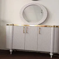 ست کامل جهیزیه آینه کنسول و میز تی وی و جا کفشی